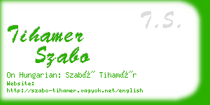 tihamer szabo business card